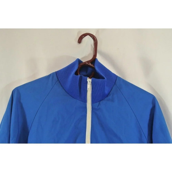 BC Place Stadium Employee Jacket Blue Retro 1980's 1/2  Zip Pullover Mens Large - Picture 2 of 10